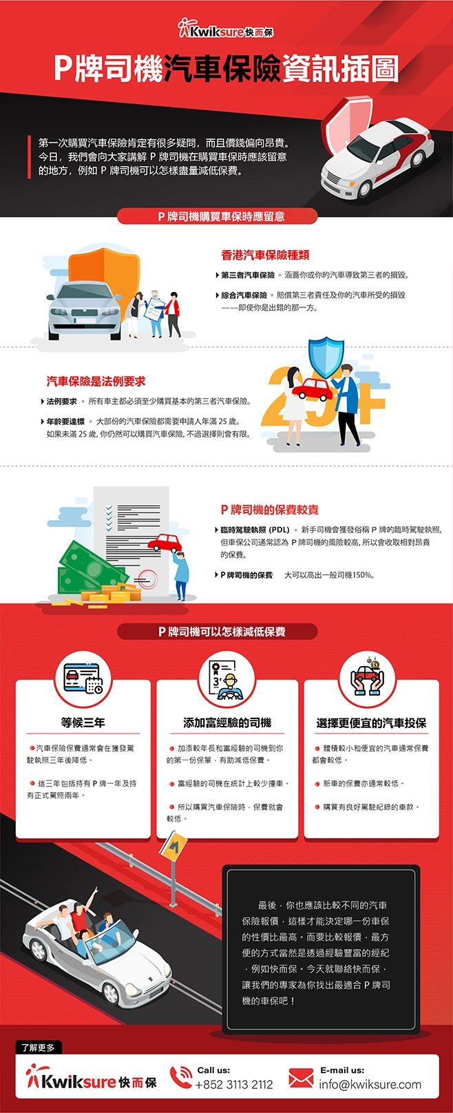 P 牌司機, 汽車保險, 降低保費